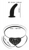 Черный вибрострапон с пультом ДУ RC Vibrating Strap-On - 13 см.