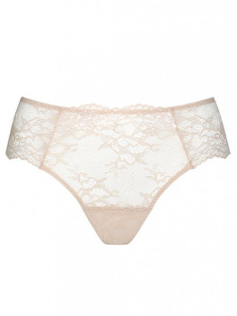 Ажурные трусики-бразилиана Microlace, бежевый