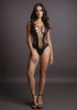 Пикантное боди Contrast Fence Net Teddy, черный